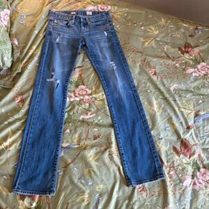 Adriano Goldschmied Jeans 24R blue destroyed made in USA TOMBOY relaxed straight